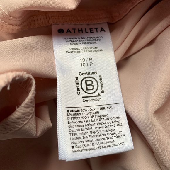 Athleta Vienna Cargo Pants Orchard Pink Size 10P - Picture 5 of 6